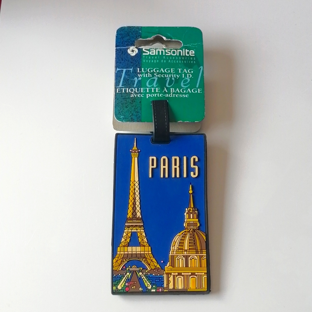 Samsonite 1999 Luggage Tag with Security ID - Paris